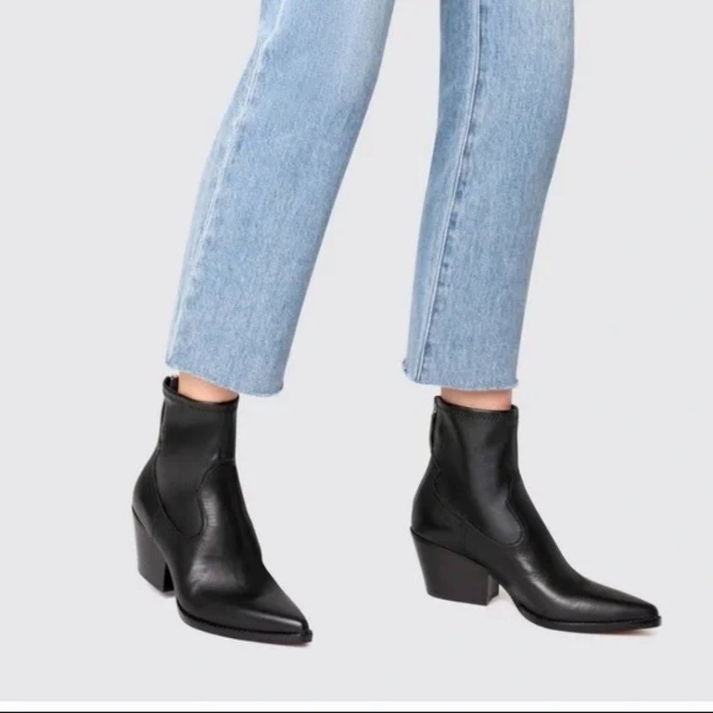 Dolce Vita Shanta Western Sock Bootie, Black